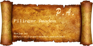 Pilinger Amadea névjegykártya